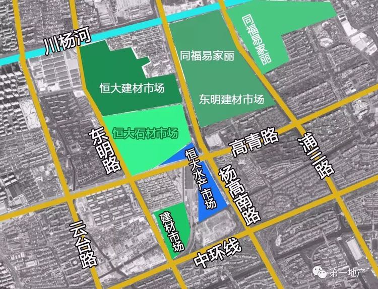 上海浦东三林恒大陶瓷建材市场拆迁!