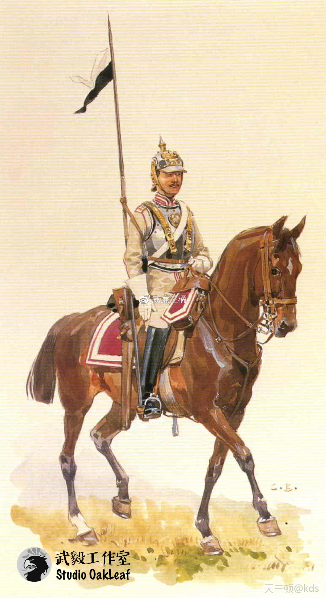 第2(波美拉尼亚"王后"胸甲骑兵团骑兵 注释:该团建于1717年,帕泽