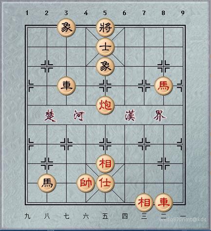 一张简单中国象棋棋谱,初中级难度
