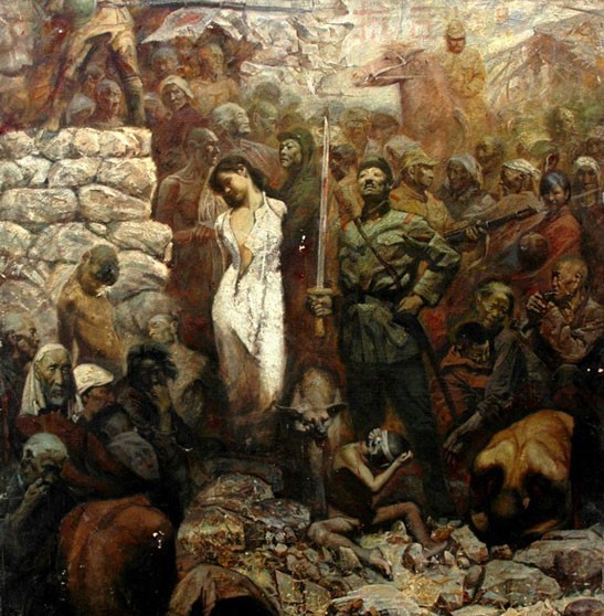 纪念南京大屠杀死难同胞的美术作品(宽带山爱国人士收集整理)