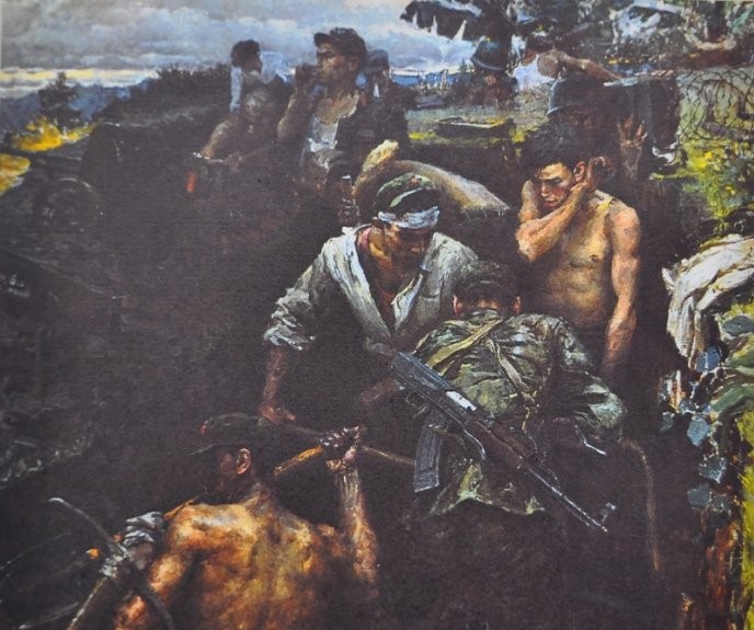 中国对越自卫反击战的油画(缅怀与我同龄的那代军人)