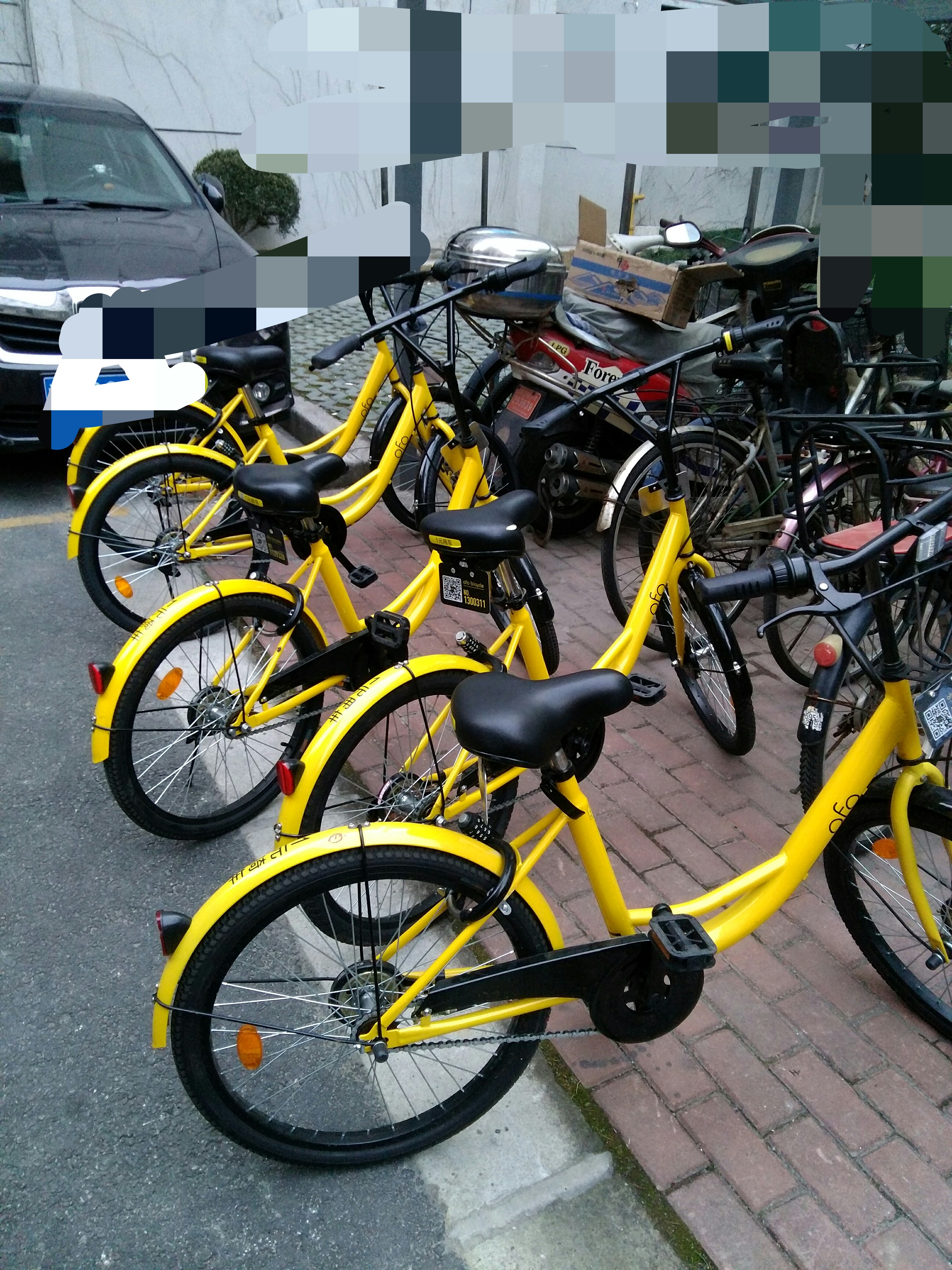 今天小区里都是小黄车