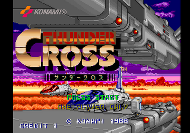 雷霆战机 1988 konami 经典横版射击游戏,画面精美