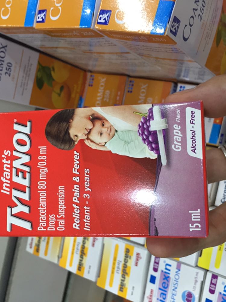 kds 个人二手 美国tylenol泰诺 婴幼儿童退烧止痛感冒滴剂 水果味0-3