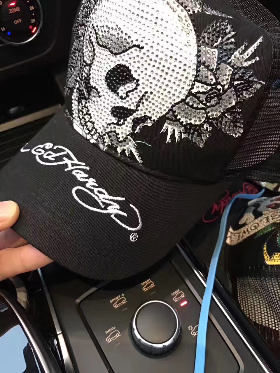 ed hardy帽子刘嘉玲的潮牌 正品保真 镶钻刺绣工艺