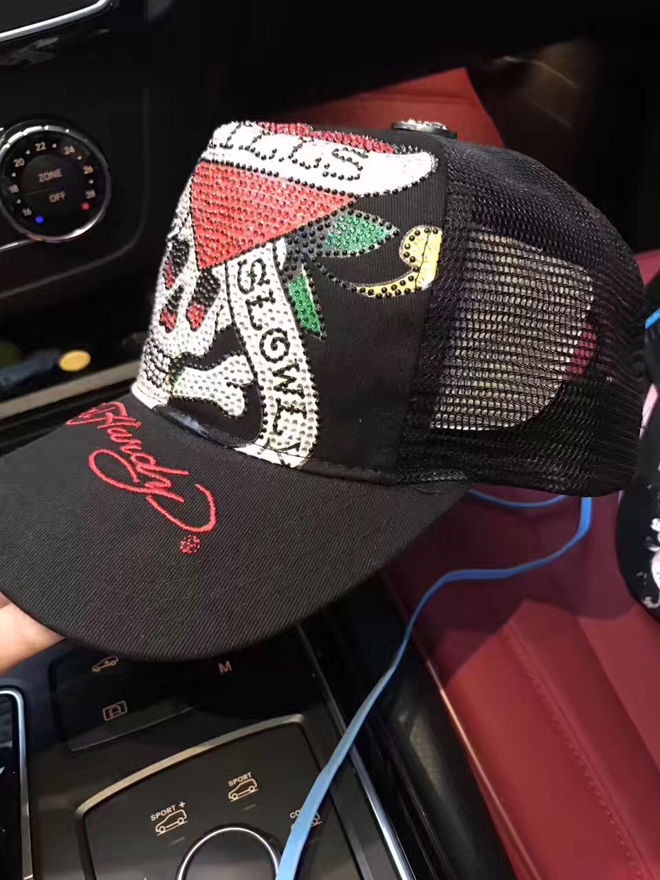 ed hardy帽子刘嘉玲的潮牌 正品保真 镶钻刺绣工艺
