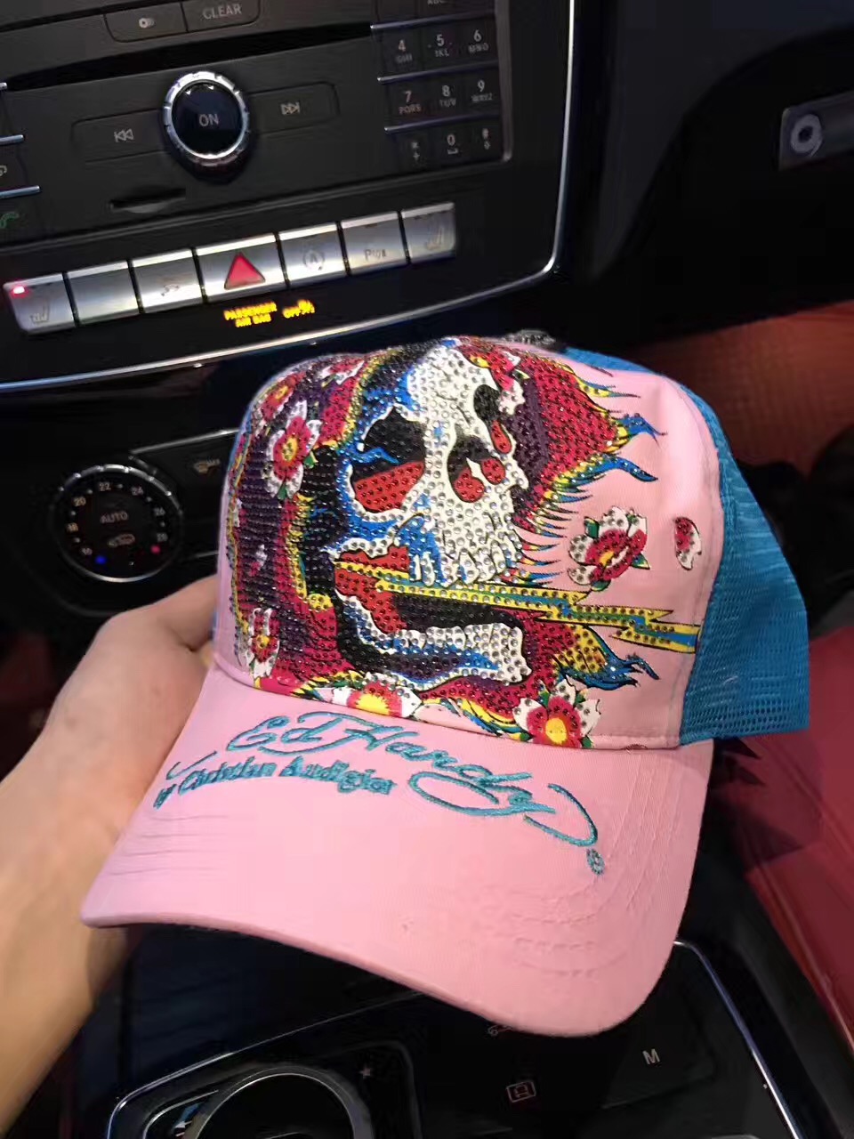 ed hardy帽子刘嘉玲的潮牌 正品保真 镶钻刺绣工艺