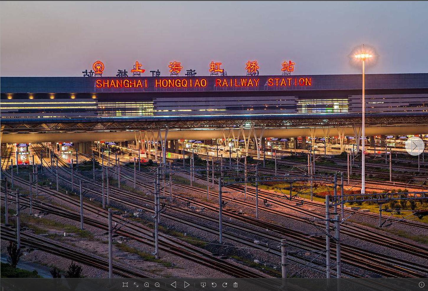 上海虹桥火车站全景图图片