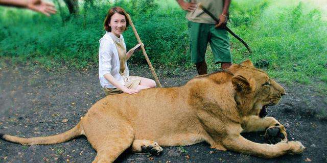 毛里求斯经典旅游项目——遛狮子