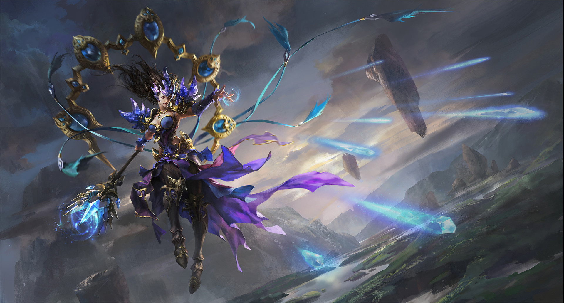 中国原画师最新艺术图速度欣赏 胸悍妹纸手握大剑