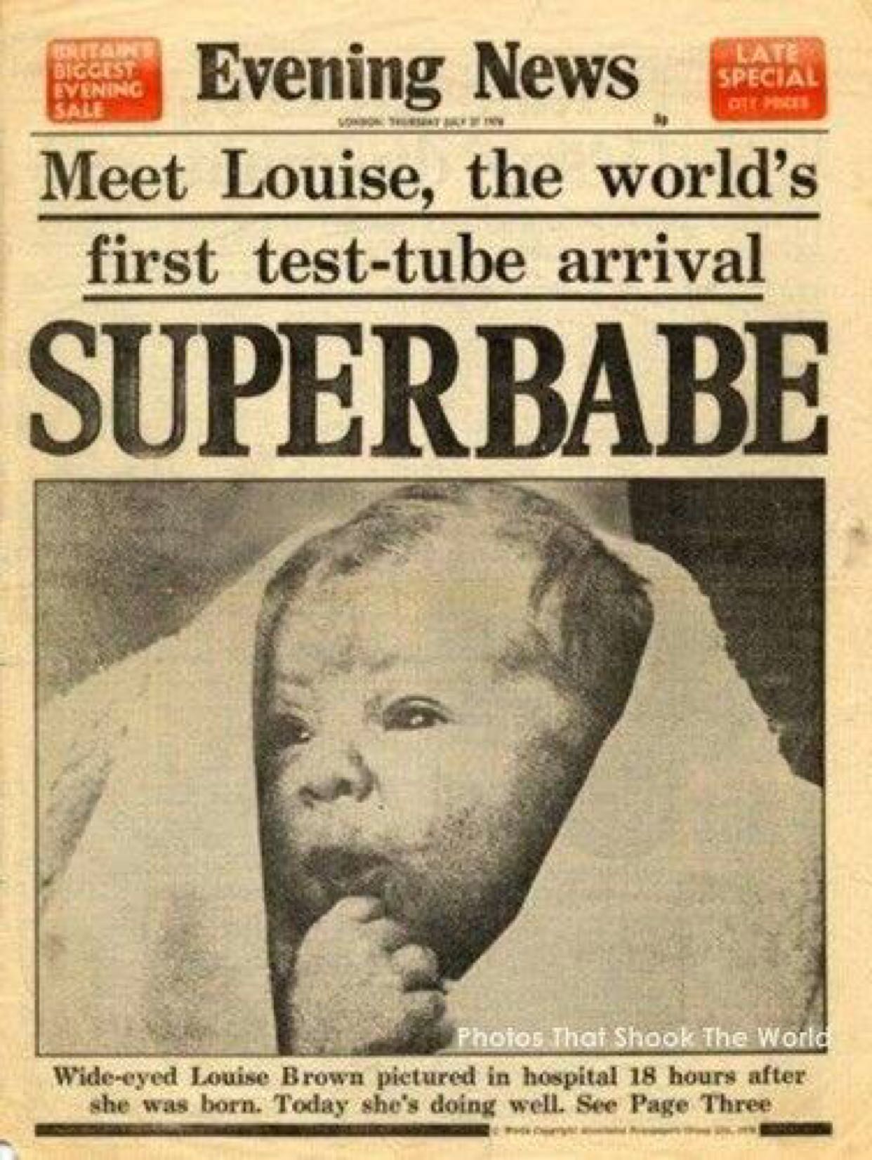 1978年,英国诞生了世界上首例试管婴儿,是名叫路易斯的女童,从此拯救