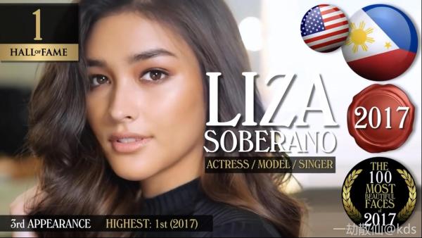 第一名:liza soberno 美菲混血