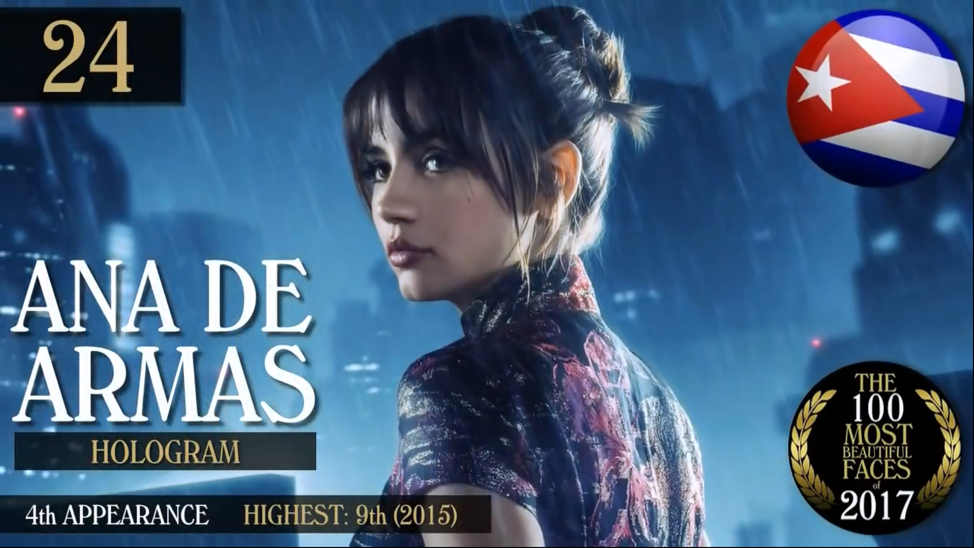 第二十四名:ana de amas 古巴,银翼杀手2049女主演