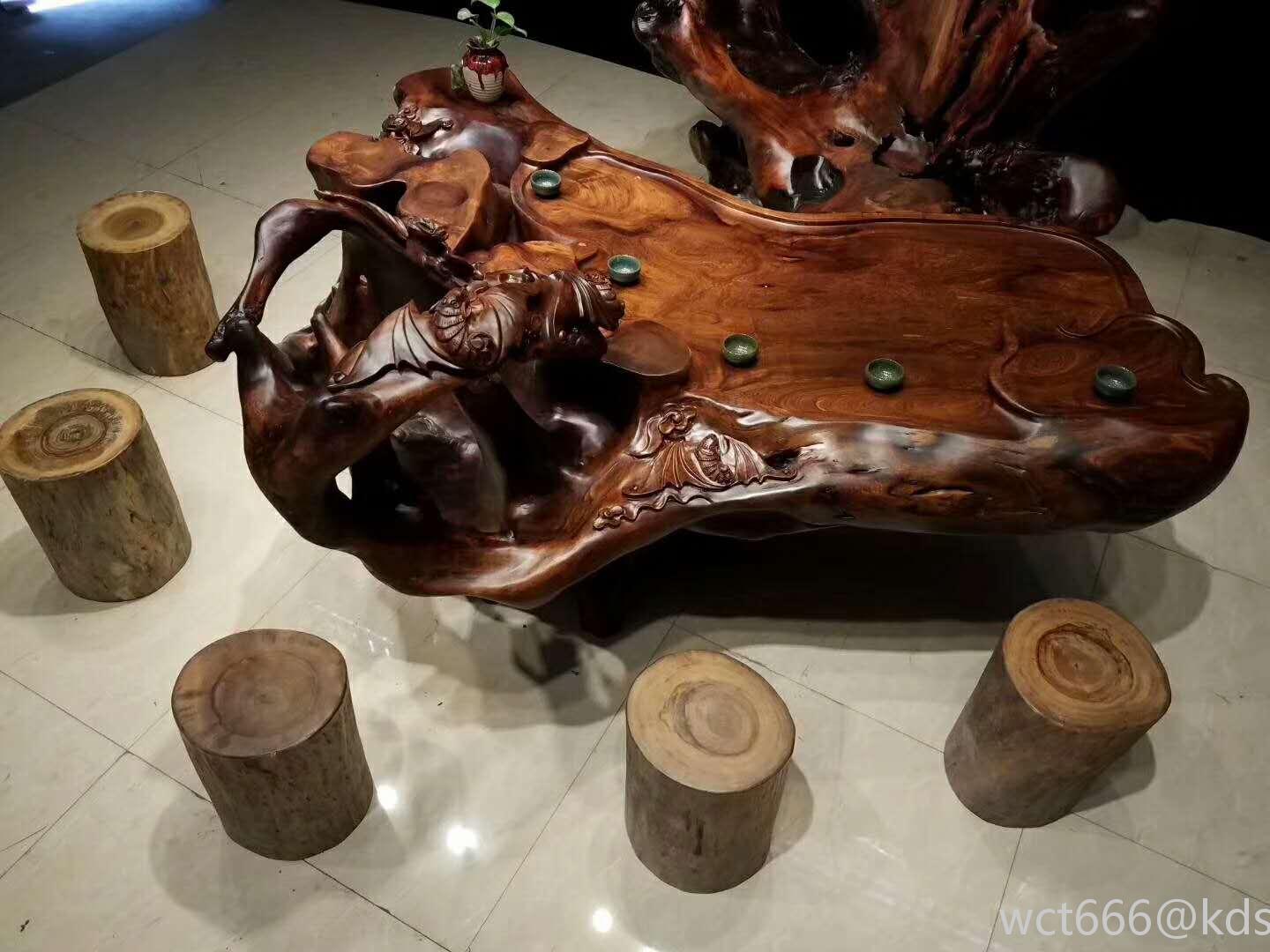 老挝红花梨茶几