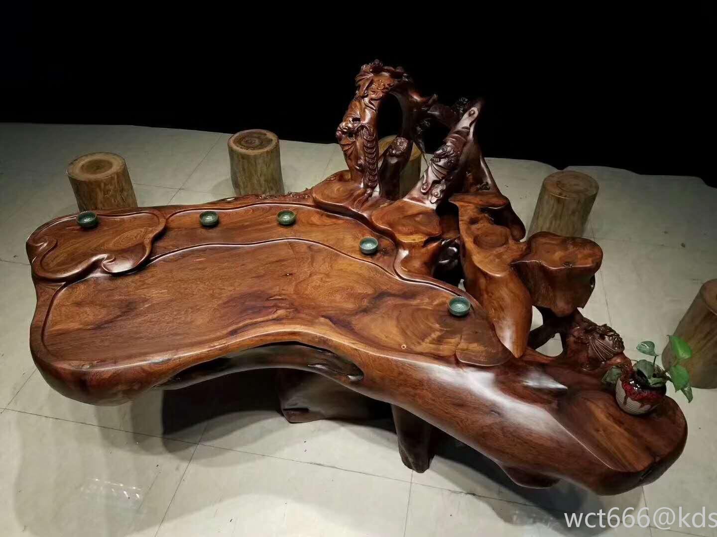 老挝红花梨茶几