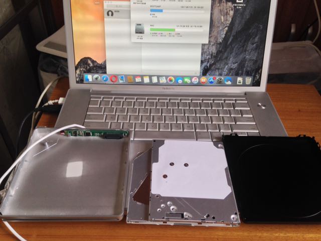 爆料-2008版macbookpro换光驱位硬盘实录