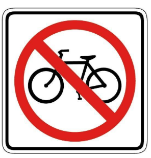 禁止非机动车通行英文图片