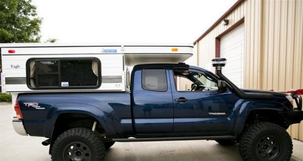 美国fourwheel极限越野皮卡背驮式升顶房车!