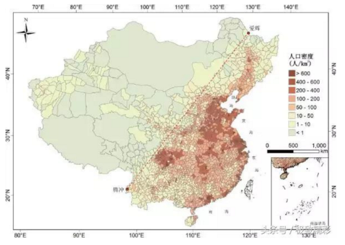 胡焕庸线:中国人口地理分界的奥秘
