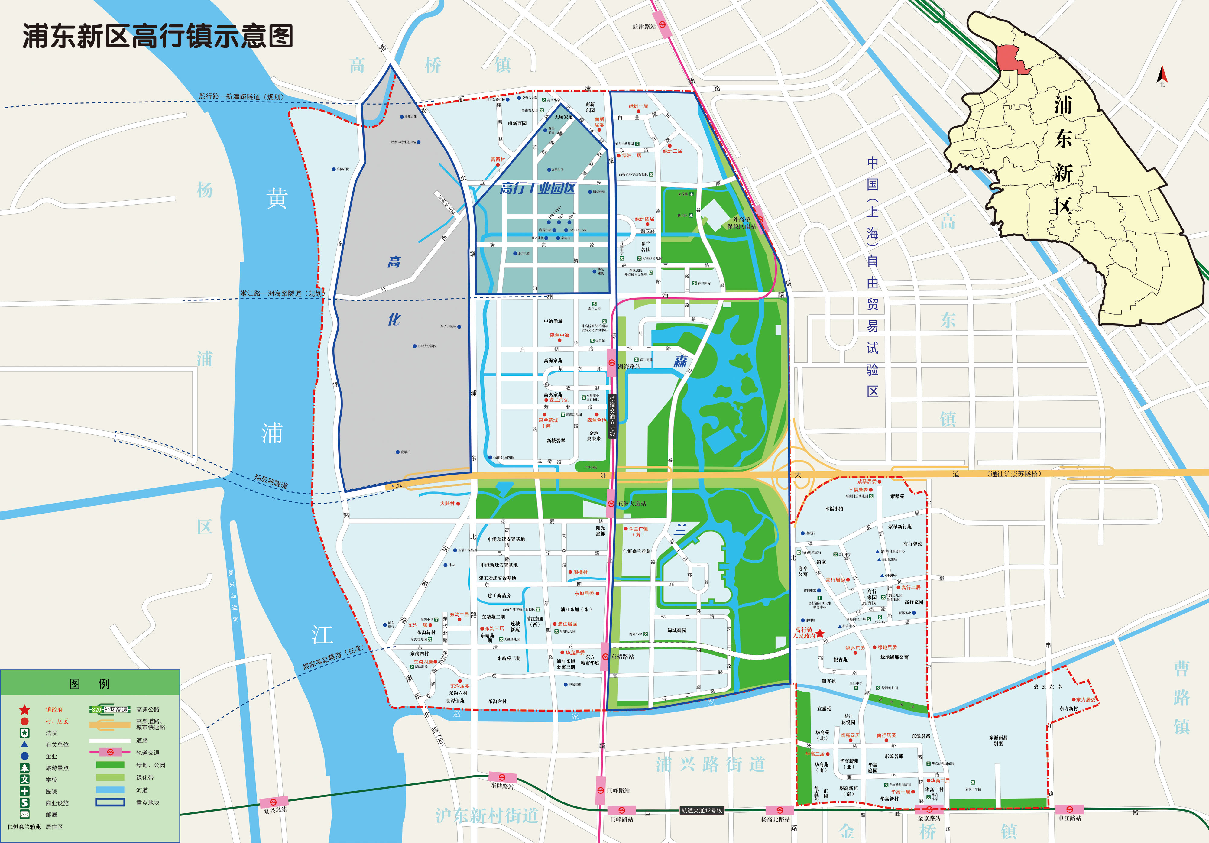 浦东高行镇地图图片