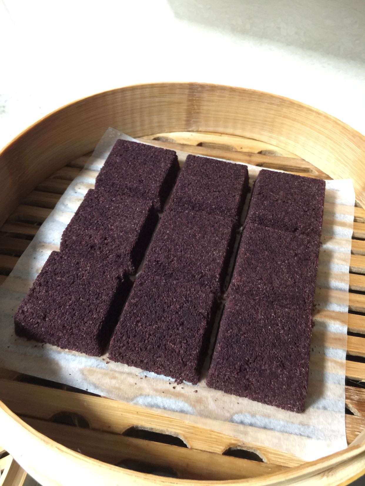 再上前几天做的黑米糕