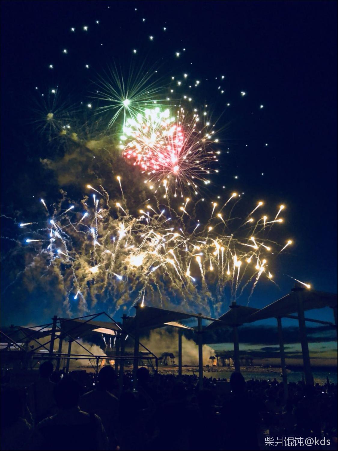 上周六冲绳海洋博公园花火大会