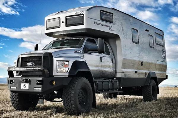 kds 宽带山 earthroamer xv-hd越野房车 福特f650 4×4皮卡改装而来