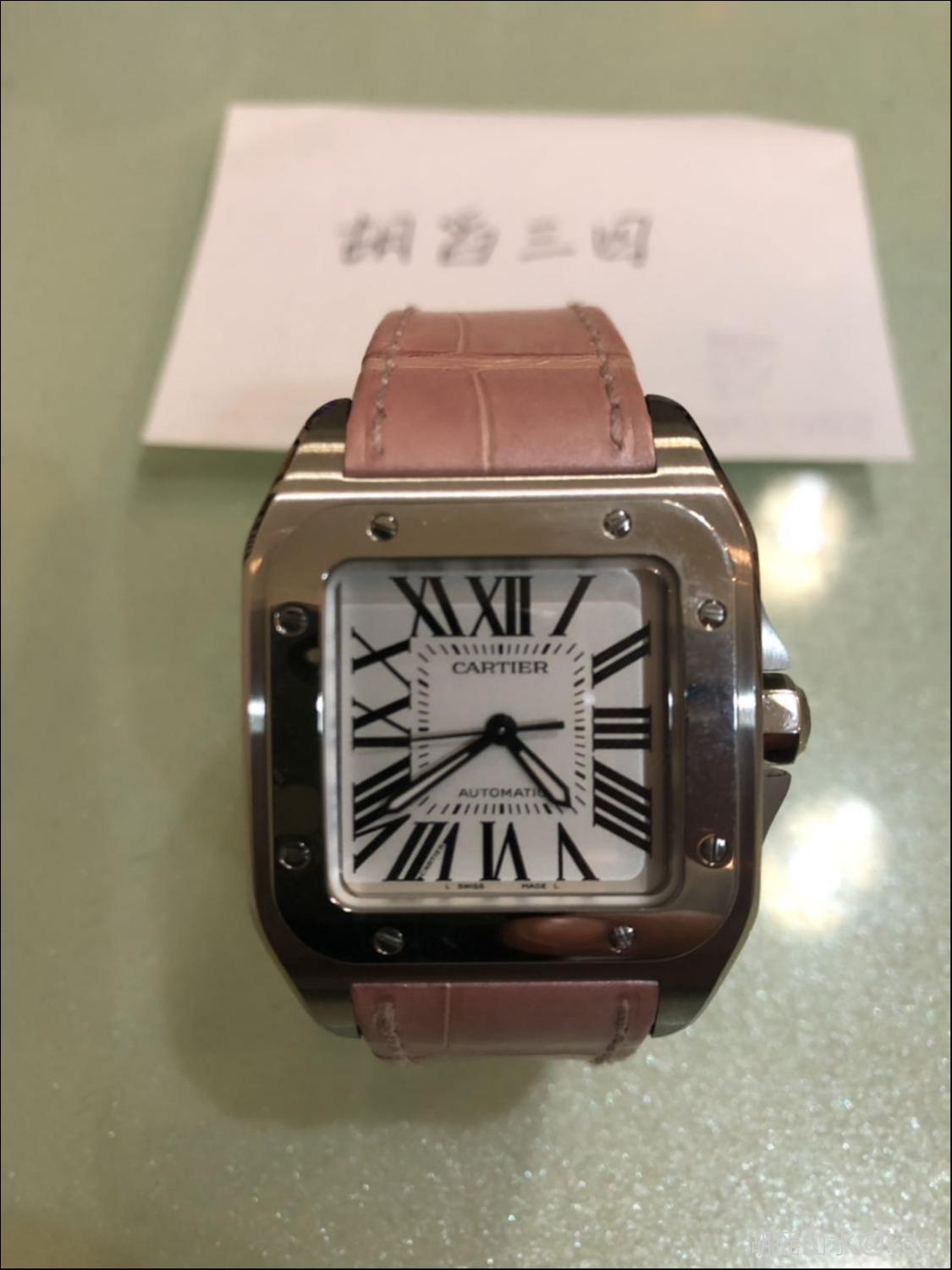 开个玩笑,送老婆的,cartier santos 100