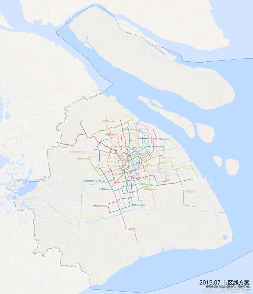 上海轨道交通规划图- - -2030版