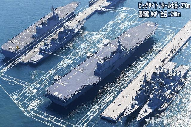 原来出云号并不小,装f35后还是有点威胁