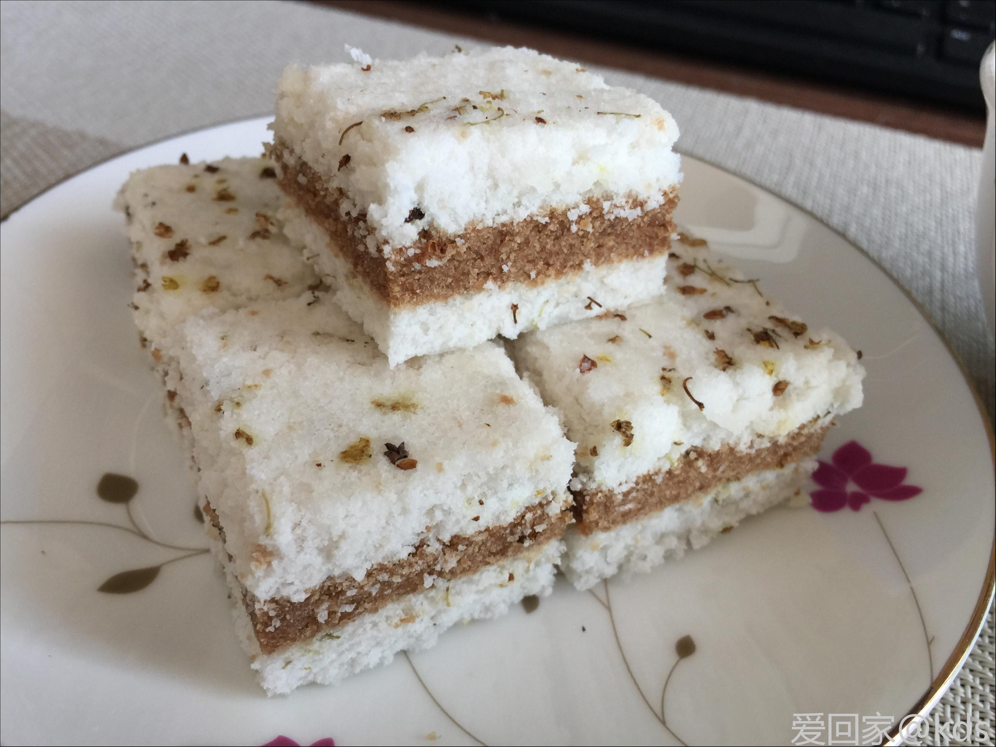 早餐时间,吃自己做的桂花糕