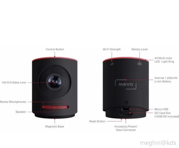 出两台MEVO迷你现场活动直播摄像机