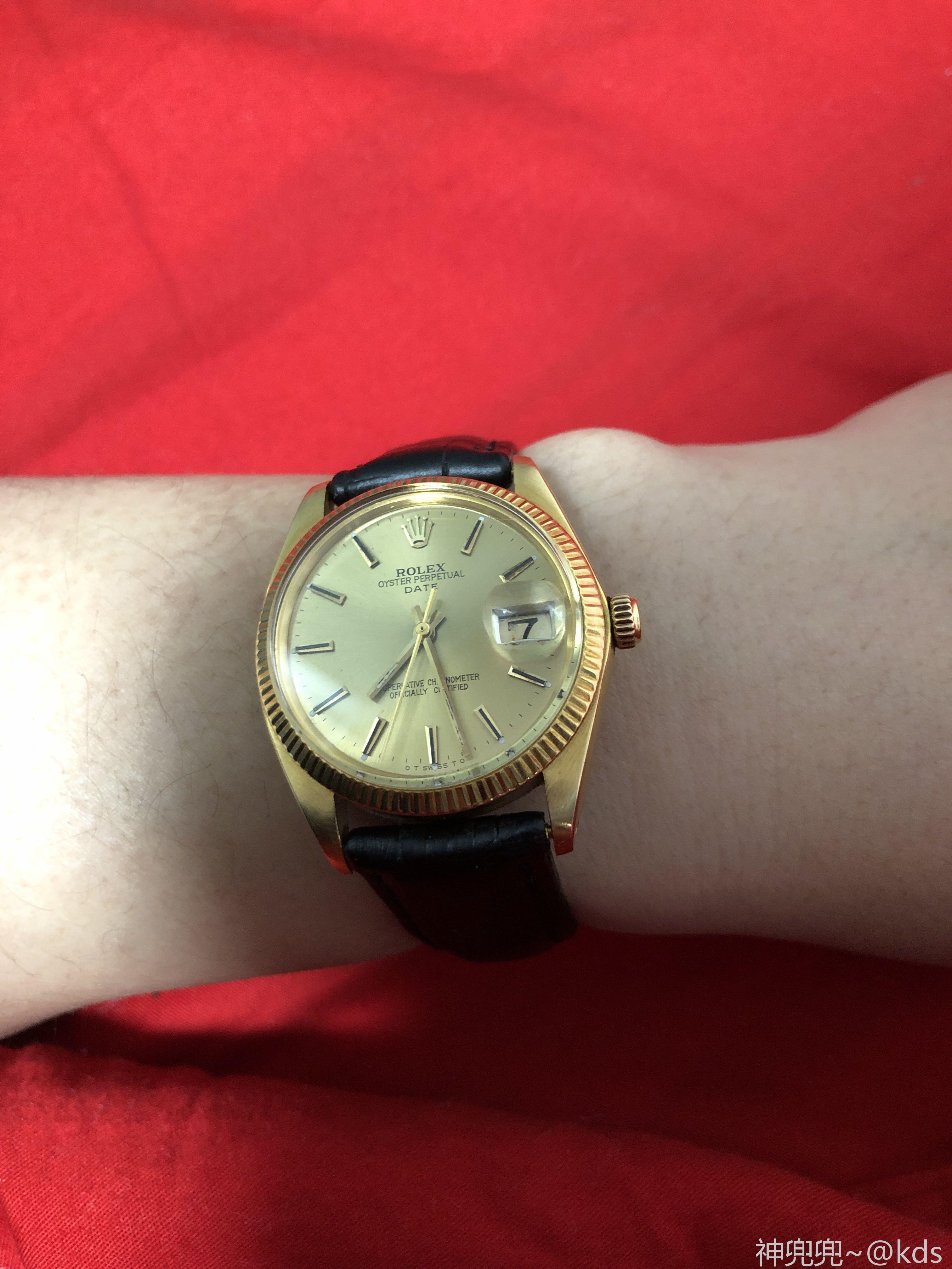 老丈人给的rolex,说是4,50年代的