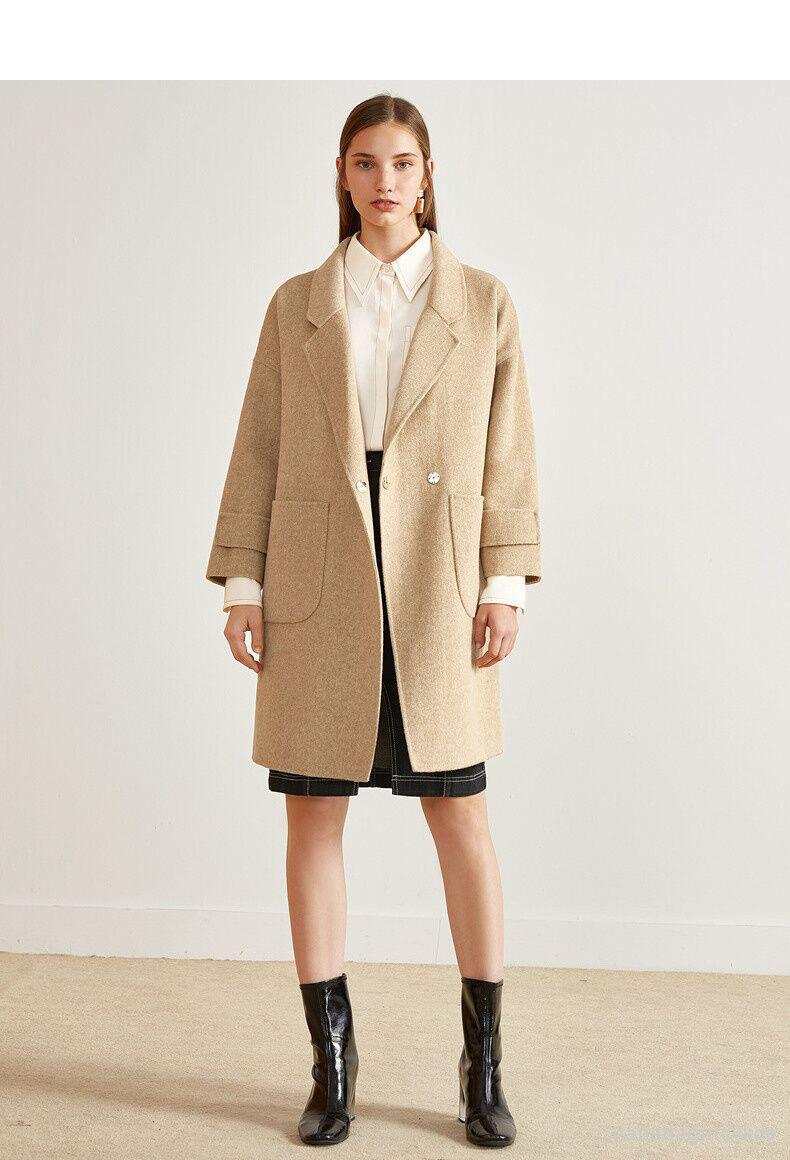 转伊芙丽呢子大衣