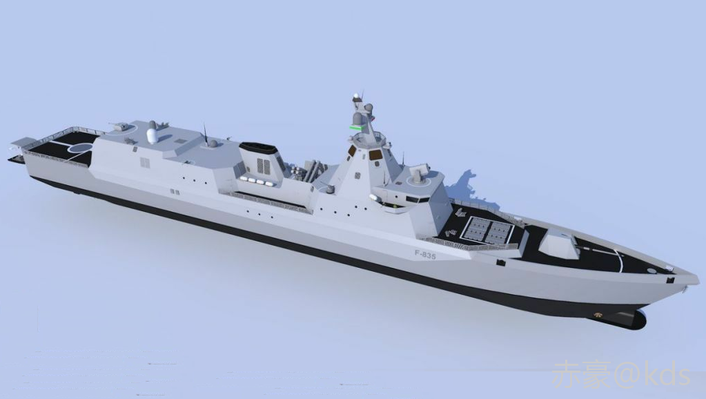 在mks-180型护卫舰几乎所有发展时期,德国都未打算装备"大盾牌".