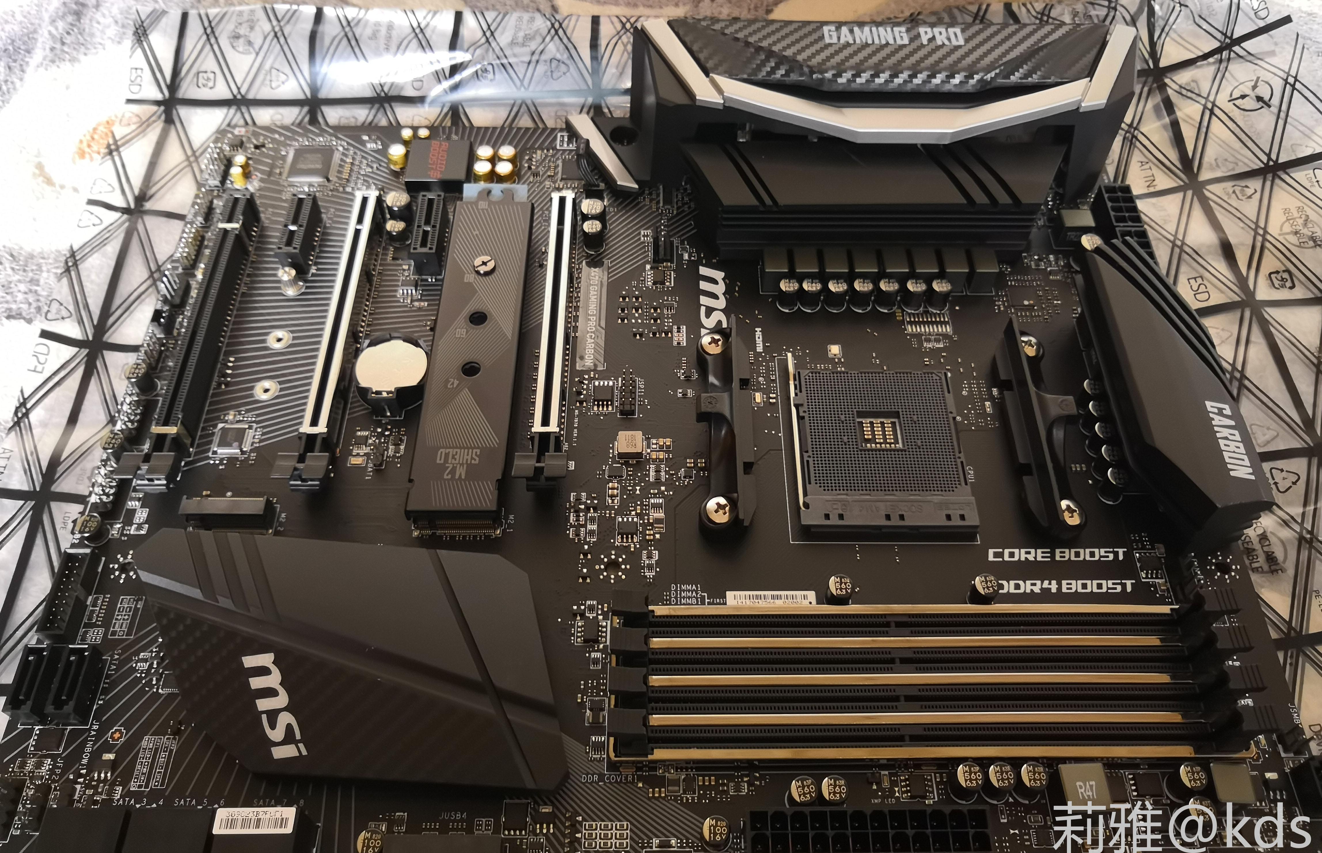 gaming pro carbon ryzen   2700x 包测试,包装什么都在,主板和芯片一