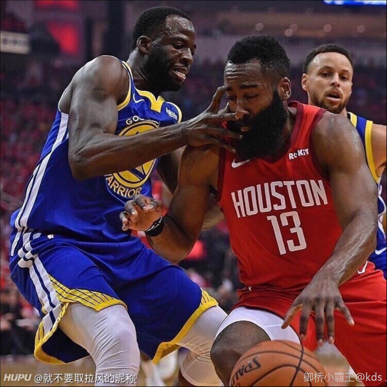 勇士追梦格林,还要扣哈登的眼睛