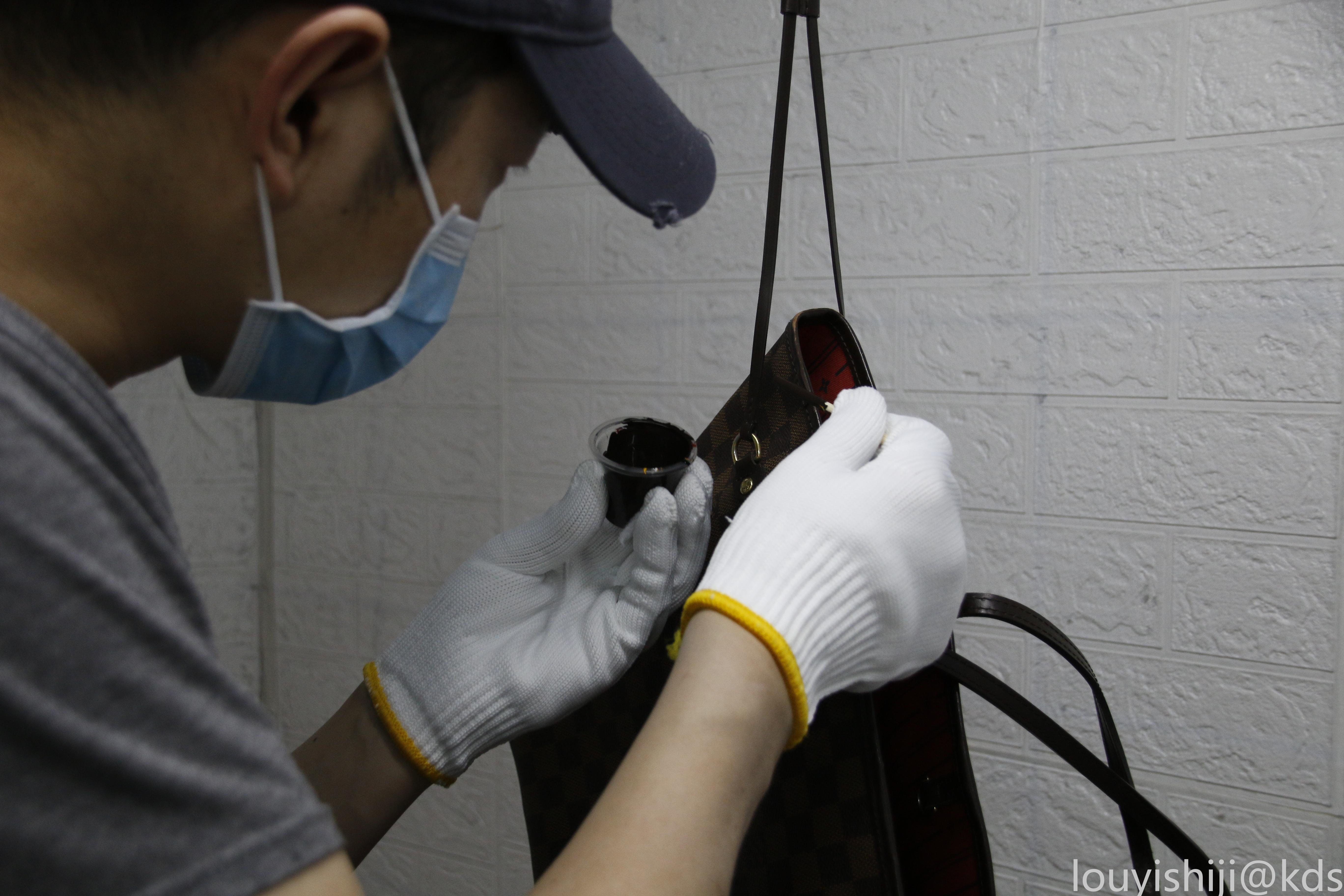 实拍楼衣世界奢侈品皮具衣包包修复翻新维修保养