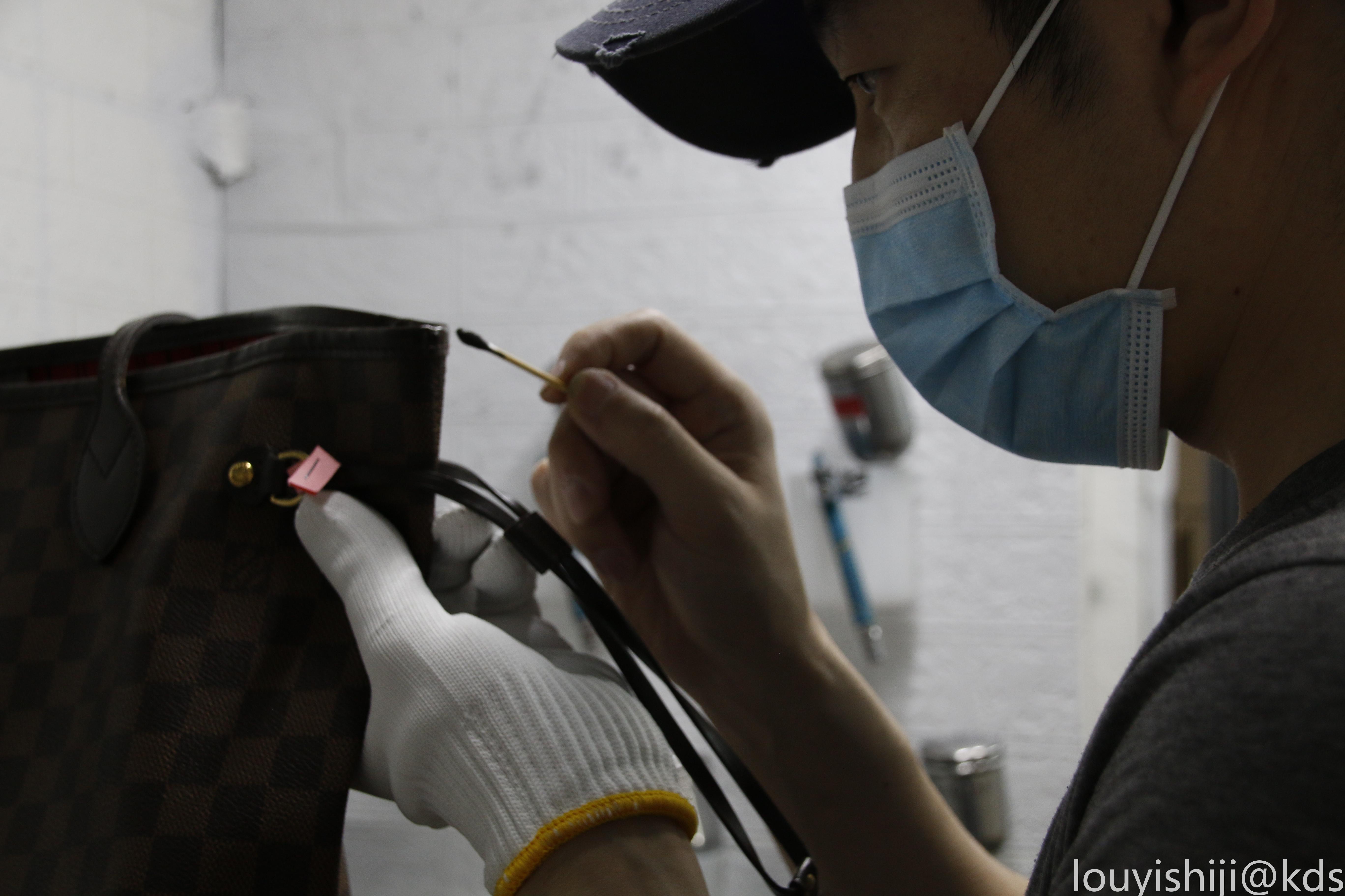 实拍楼衣世界奢侈品皮具衣包包修复翻新维修保养