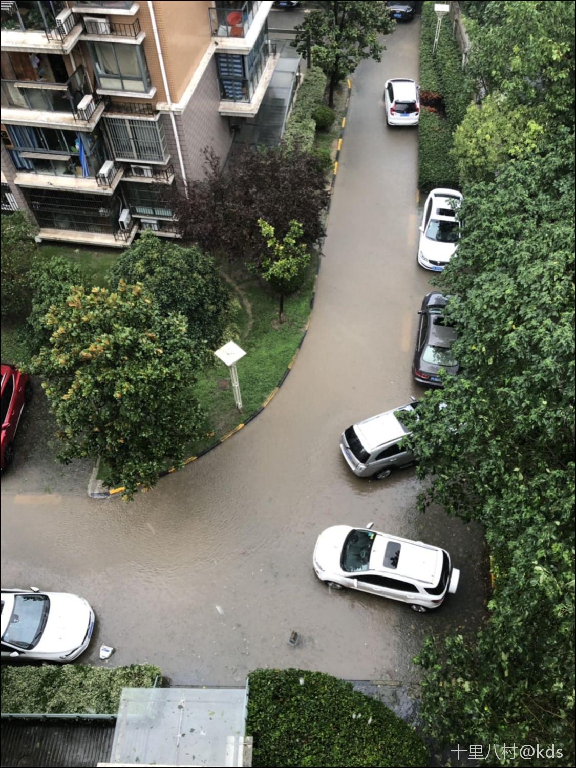 小区被淹了,感觉比上次台风厉害啊