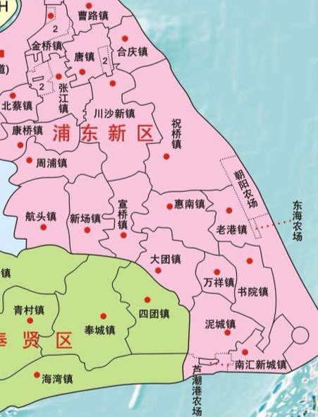上海浦东新区各镇地图图片