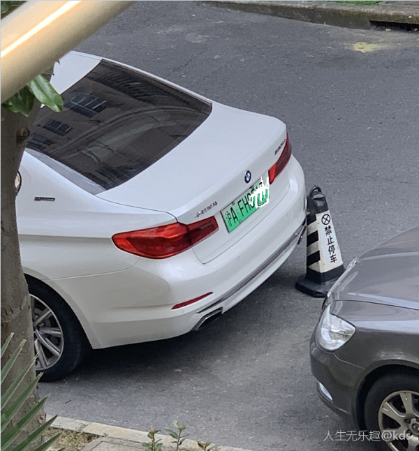 少见多怪了吧,很早就有了,还有5系混动绿牌车了,我家楼下就有一辆