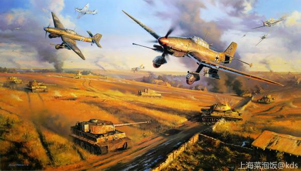 贴一些二战彩色油画