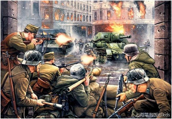贴一些二战彩色油画