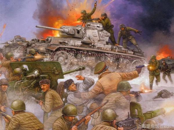 贴一些二战彩色油画