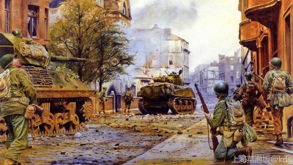 贴一些二战彩色油画