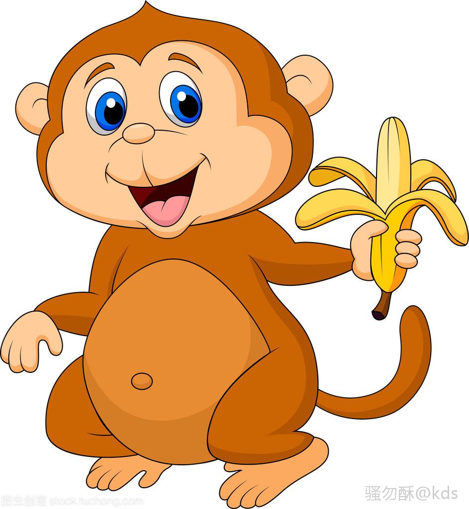 连漫画都画着猴子拿香蕉