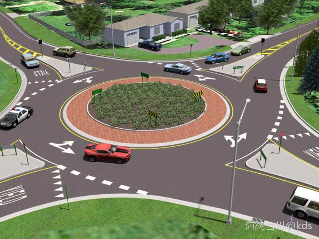 五角场这种带红绿灯的roundabout是不是画蛇添足?