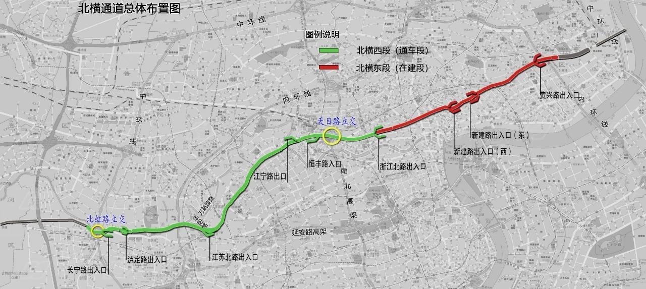 北横通道泸定路出入口图片