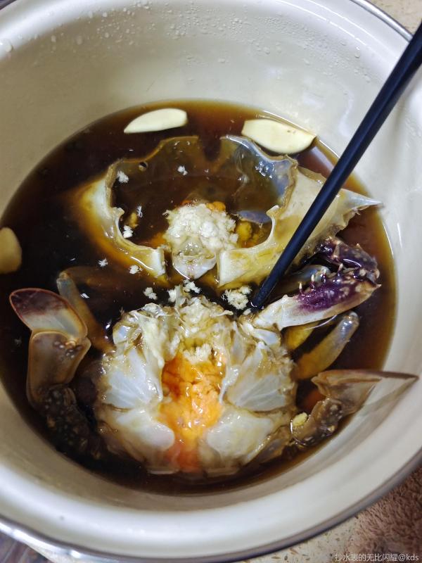 第一次尝试做醉梭子蟹